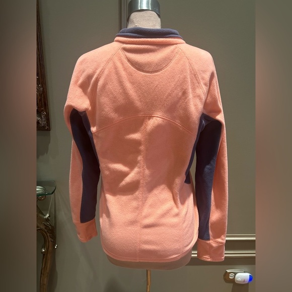 Tek Gear Coral Navy Colorblock Full Zip Fleece Jacket Women’s Size Small - Picture 3 of 4